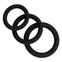 Basic Set of Three Cock Rings (Black)