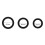 Thick Rubber Loop Cock Rings (3 Set, Black) 2