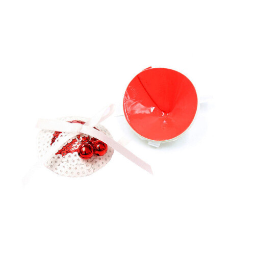 Jingle Bell Bow Sequin Nipple Tassels 1