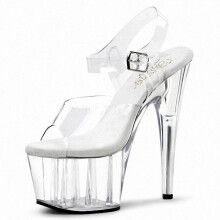 Clear Platform Stripper Heels (UK 6)