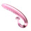 Glacier Glass Pink Curved Tentacle Dildo 1