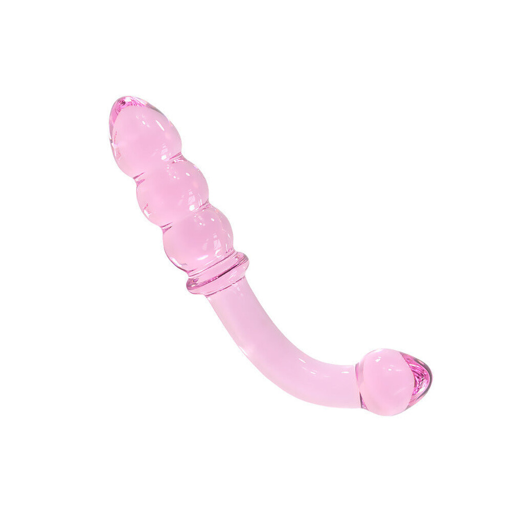 The Pink Curve Glass Dildo