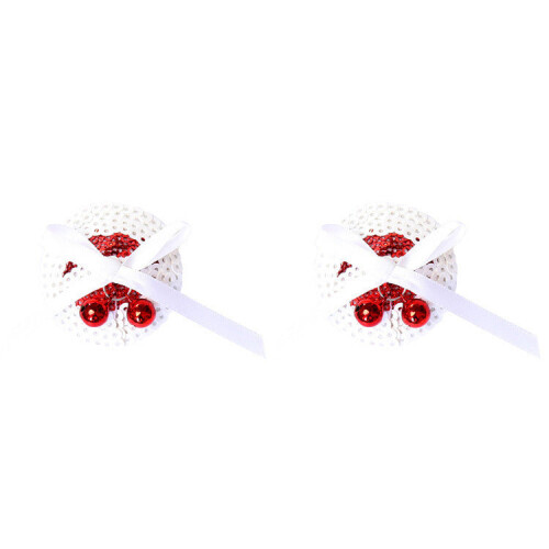 Jingle Bell Bow Sequin Nipple Tassels 2