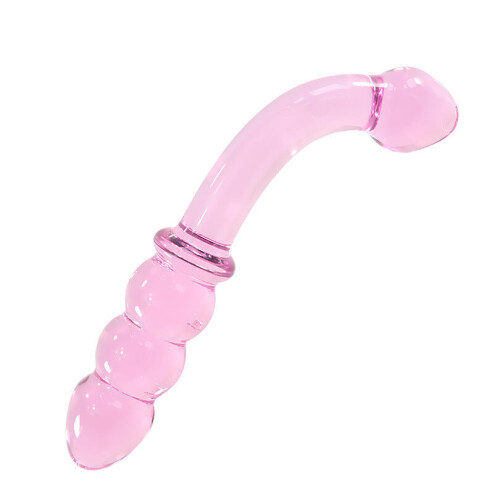 The Pink Curve Glass Dildo 1