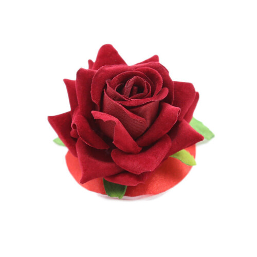 Red Velvet Blooming Rose Nipple Pasties 1