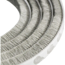 9mm X 15mm Self-adhesive Anti-dust Scrubber Brush Strip For Movable Windows And Doors (gray)