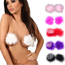 Black Feathered Nipple Covers