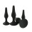 Quadruple Black Butt Plug Training Set 1