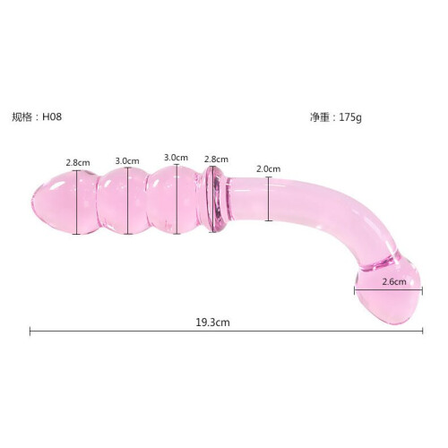 The Pink Curve Glass Dildo 2