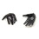 Cheeky Black Sequin Hand Shaped Nipple Pasties 2