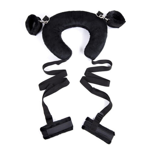 Black Padded Neck and Cuff BDSM Restraints