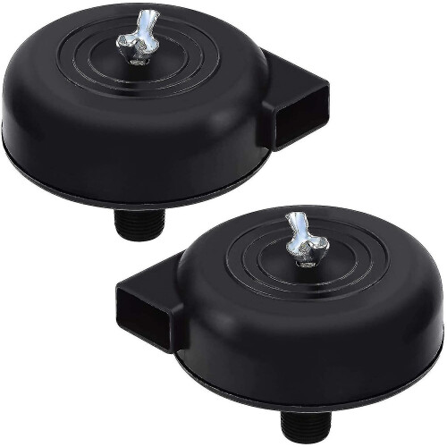 2 Pcs Compressor Filter, 16mm 3/8pt Male Thread Silent Compressor For Air Compressor (black)