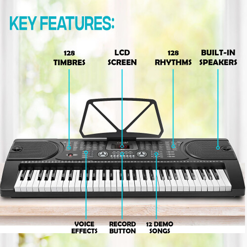 61 Key Digital Electronic Keyboard Piano MP3 Music Instrument Microphone 2