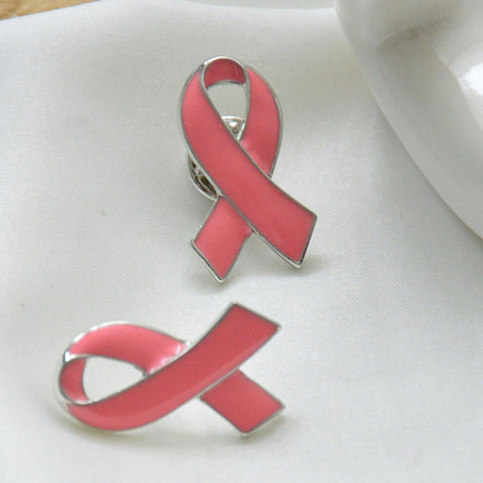 4X Ribbon Brooch Cancer Awareness Charity Party Tie Badge Brooch Pins Pink