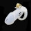 The Predator White Silicone Chastity Cage 4