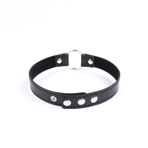 Press Stud Faux Leather Fetish Collar 1