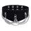 Black Silicone Bondage Collar with Chain Detail 1