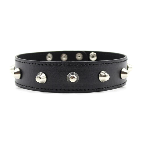 Spiked Faux Leather Fetish Collar 1