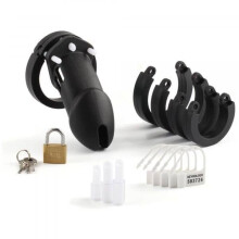 The Predator White Silicone Chastity Cage