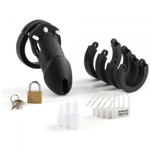The Predator White Silicone Chastity Cage