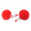 Red 'Pom Pom' Nipple Clamps 1