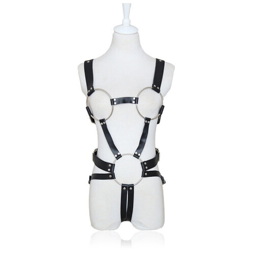 Open Cup Crotchless Body Harness 2