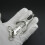 Silver 'Bow Style' Nipple Clamps with Bondage Clips 1