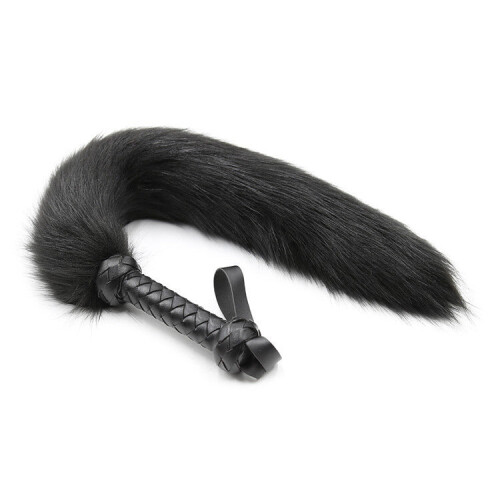 Fox Tail Flogger with Plaited Handle