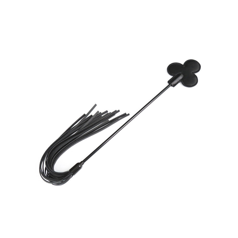 House Of Glass Strip Poker' Faux Leather Spanking Crop And Flogger With Added Tassels (Club)