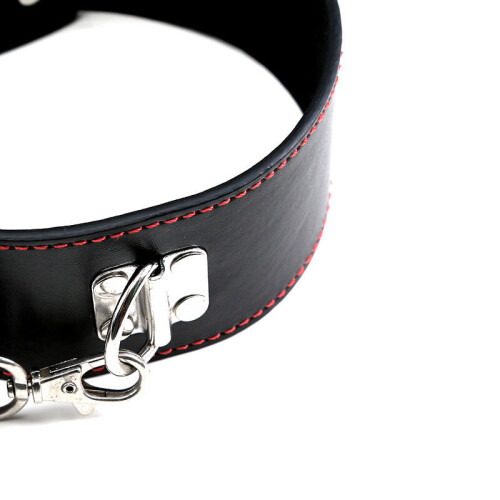 Padlocked Faux Leather Fetish Collar 1