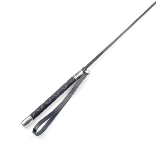 Faux Leather Crop with a Silver Tipped Handle 2
