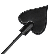Strip Poker' Faux Leather Spanking Crop and Flogger with added Tassels (Black)