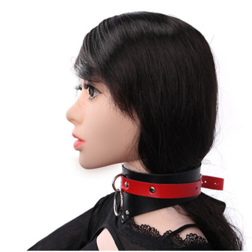 Studded Faux Leather Bondage Collar 2