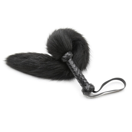 Fox Tail Flogger with Plaited Handle 1