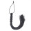 Black Silicone Tasselled Genital Flogger 1