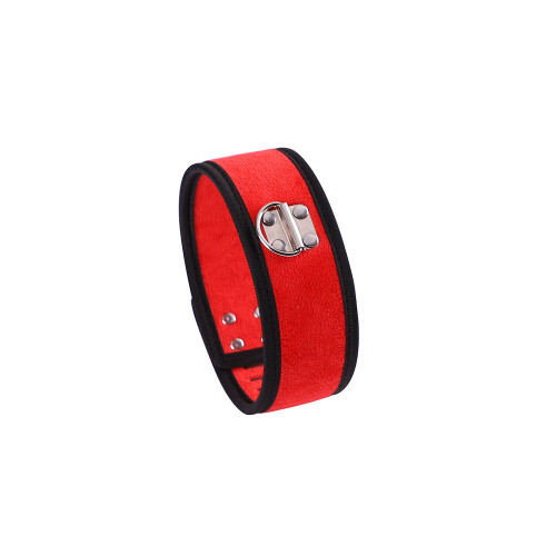 Adjustable Black and Red Soft Material Collar 2
