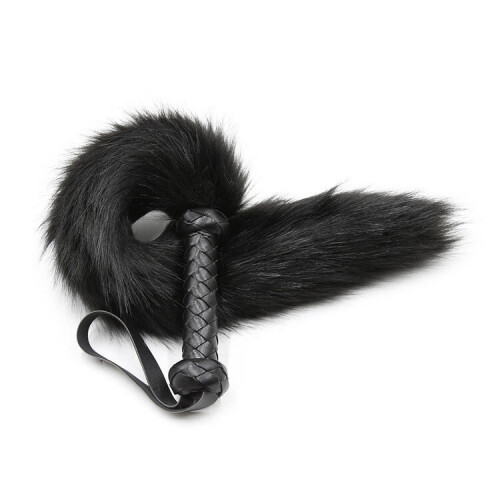 Fox Tail Flogger with Plaited Handle 2