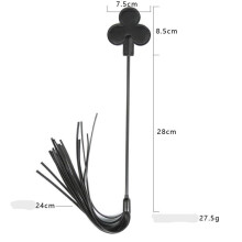 Strip Poker' Faux Leather Spanking Crop and Flogger with added Tassels (4 Set)