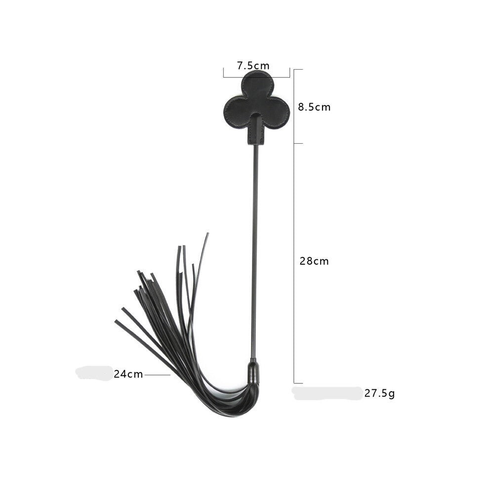 House Of Glass Strip Poker' Faux Leather Spanking Crop And Flogger With Added Tassels (4 Set)