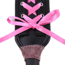 Black and Red Patent Faux Leather Spanking Paddle