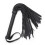 Fronded Black Faux Leather Flogger 3