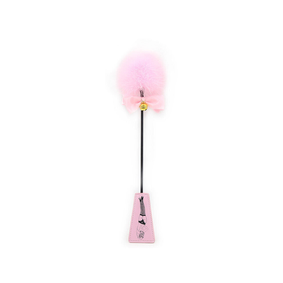 House Of Glass Pink Feather Tickler And Mistress Spanking Crop