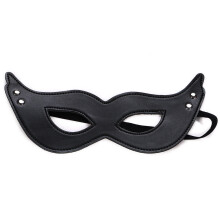 Pretty Pussy Black Faux Leather Cat Mask