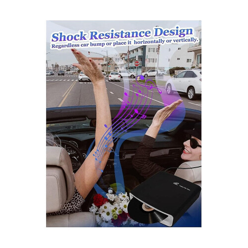 External Universal Cd Player For Car Portable Cd Player, Plugs Into