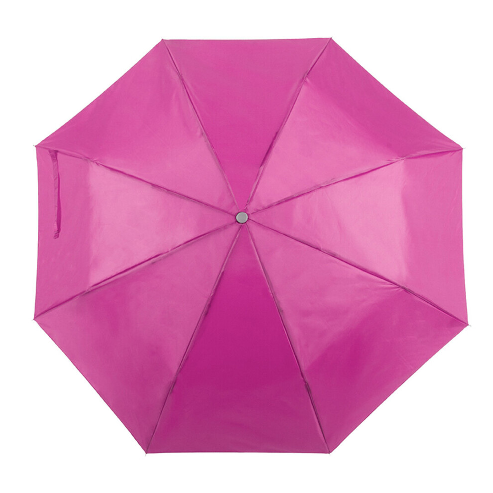 (Fuchsia) Mini Folding Compact Pocket Umbrella 38" Telescopic Lightweight Brolly