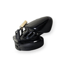 Adjustable ABS Male Chastity Cage Kit (Black) - Short 2.5-Inch Length, Comfortable, Secure, Body-Safe