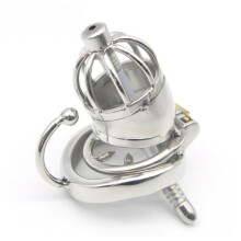 Stainless Steel Ball Dividing Spiked Chastity Cage (45mm)