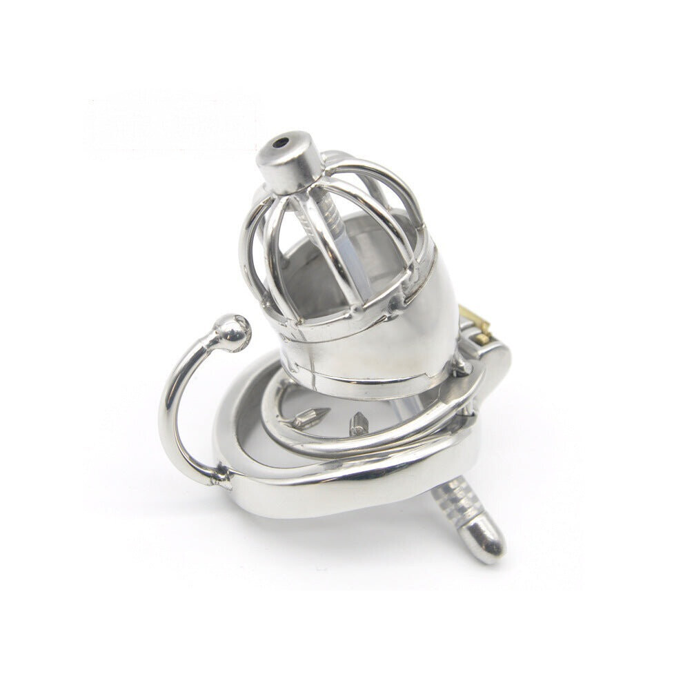 House Of Glass Stainless Steel Ball Dividing Spiked Chastity Cage (45Mm)