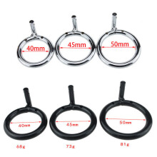 Chastity Cage Extra Rings (Black, 3 Set)