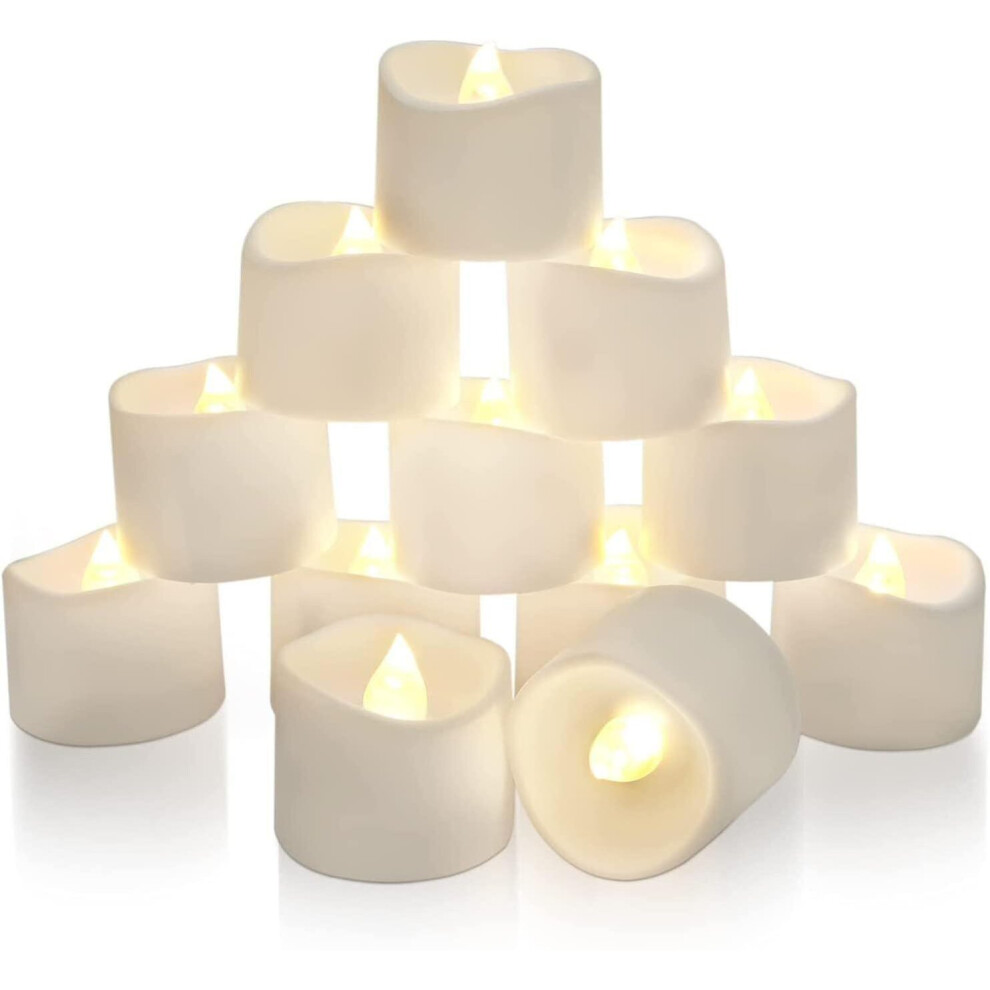 -24pcs Led Tea Lights With Timer,battery Operated Tea Candles For Table